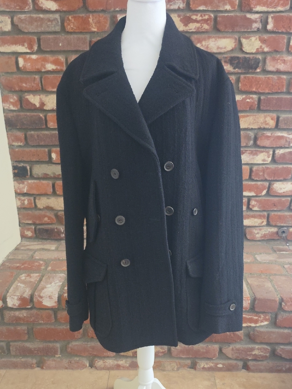 John Varvatos Black Wool Jacket